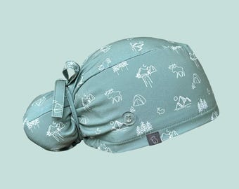 Capy Bun Scrub Cap: Gone Camping