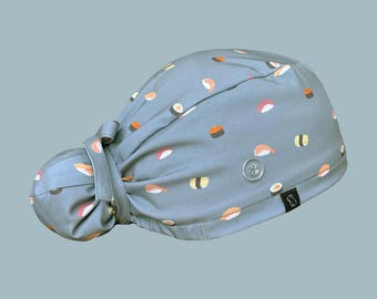 Bun Scrub Cap: Sushi Land