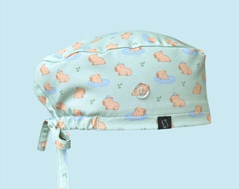 Capy Classic Scrub Cap: Content Capybara