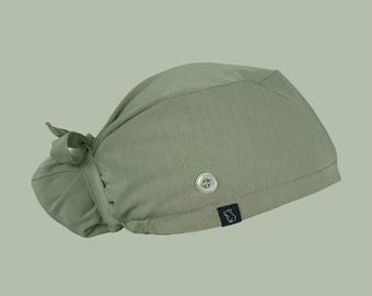 Capy Bun Scrub Cap: Sage