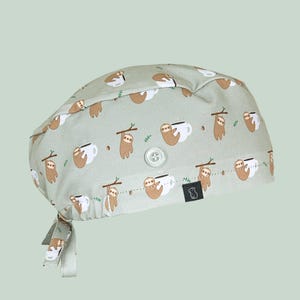 Classic Scrub Cap: Sloth-ing Around