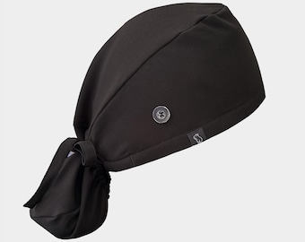 Ponytail Scrub Cap: Black