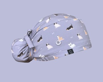 Bun Scrub Cap: Down Dog