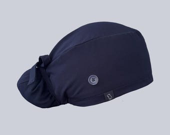 Bun Scrub Cap: Navy