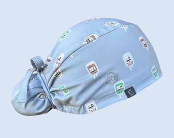 Capy Bun Scrub Cap: Drip Therapy