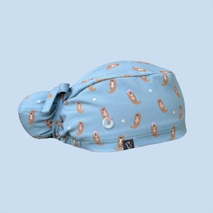 Capy Bun Scrub Cap: Otter-ly Unbothered