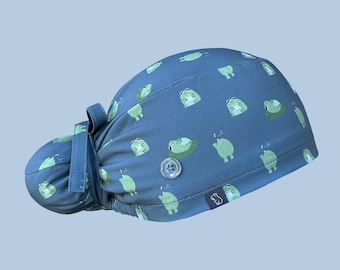 Capy Bun Scrub Cap: Frog's Day Off