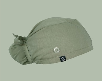 Capy Bun Scrub Cap: Sage