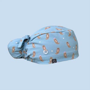Capy Bun Scrub Cap: Otter-ly Unbothered