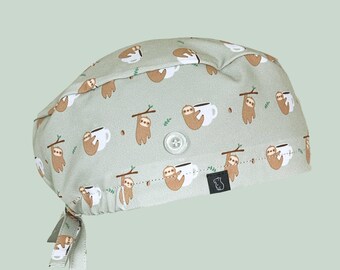 Classic Scrub Cap: Sloth-ing Around