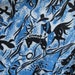 VTG 50s modern abstract horse print cotton circle skirt womens size medium / large