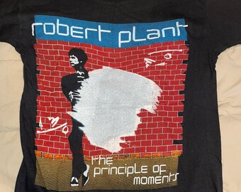 Authentic Vtg 1983 Robert Plant “The Principle of Moments” tour band tshirt size medium