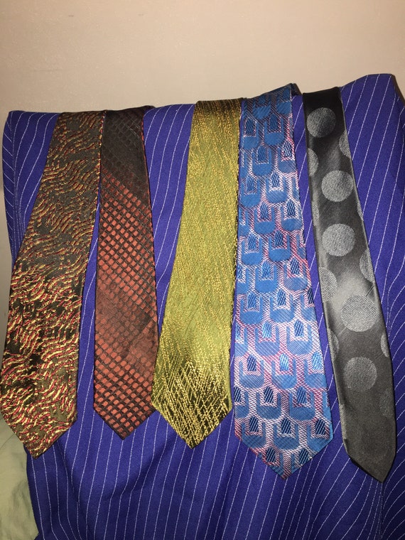 Lot of 5 Vtg 50s / 60s neckties