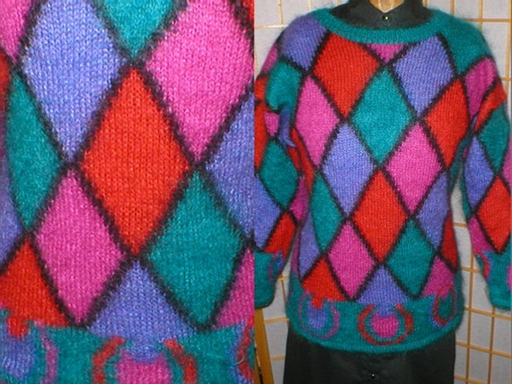 Vintage 80s mohair sweater womans size medium