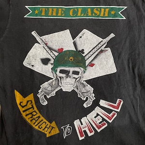 Authentic Vintage 80s The Clash “Straight to Hell” tour band tshirt size Large