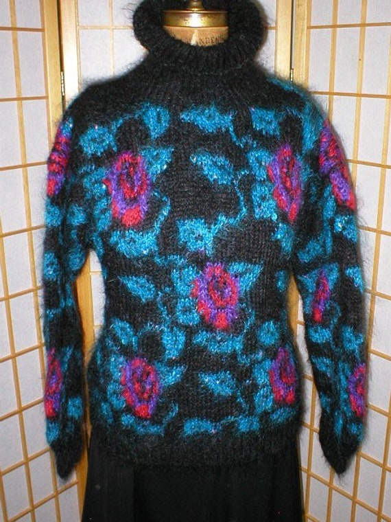 Vintage 80s Mohair Sweater womans size Small