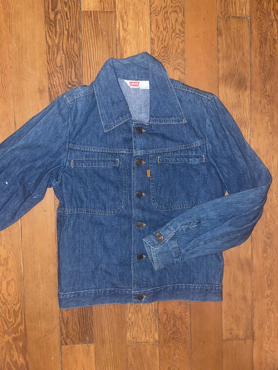 Vtg 70s Levi's blue jean jacket womens size small