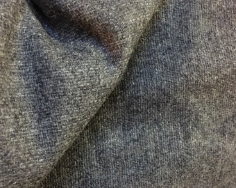 2 1/8 yards 66 wide medium grey suit weight wool fabric