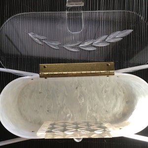 VTG 50s Lucite Box Purse Hand Bag image 4