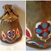 60s Native American leather deerskin beaded pouch purse