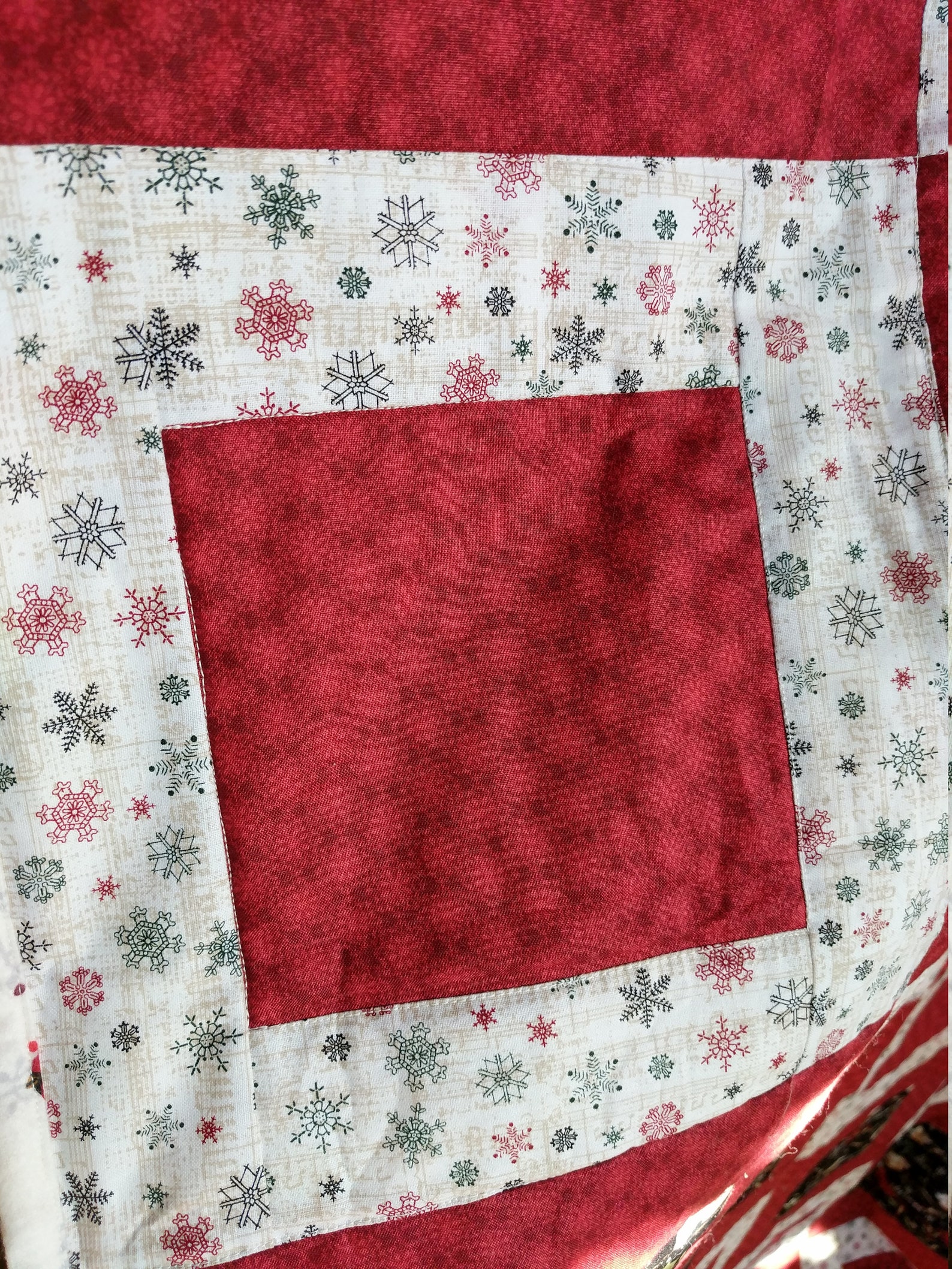 Winter Joy Patchwork Quilt winter songbirds snowflake quilt Etsy