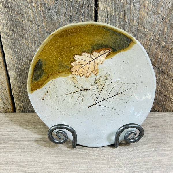 HANDMADE Pottery Plate, Decorative Plate, Nature Inspired Pottery