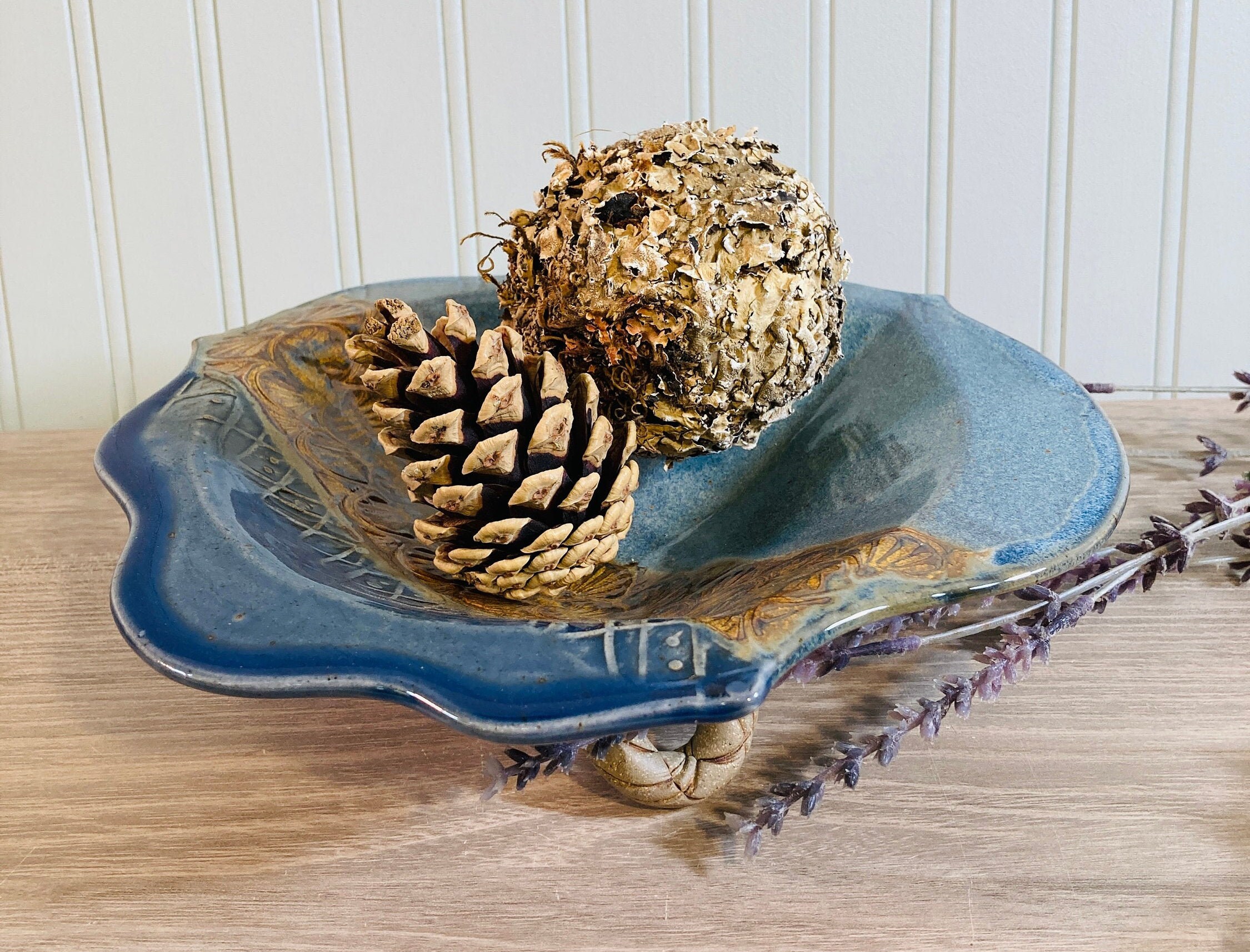 Decorative Pottery Bowl Potpourri Bowl Bowl for Nuts Etsy