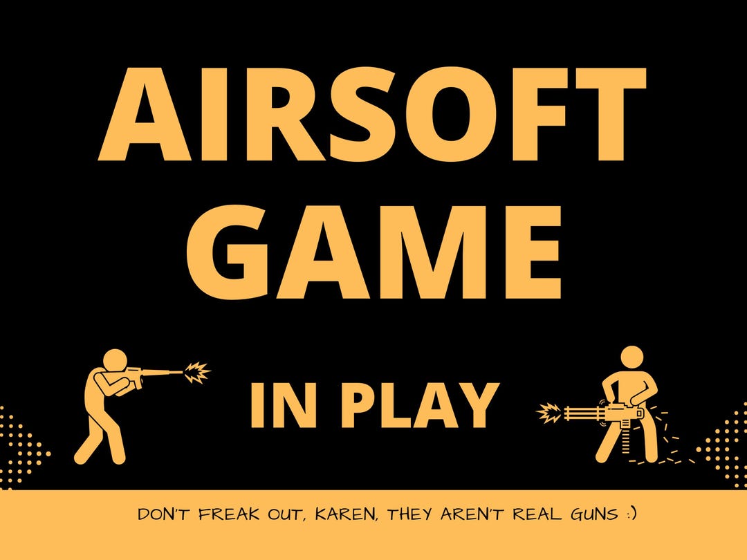 Air Gun Sign Airsoft Warning Notice Sign for Neighbors and Police (jpg) - Etsy