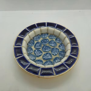 Posacenere sottobicchiere vintage in mosaico di piastrelle d&#39;arte moderna di metà secolo - Portaoggetti in ceramica giapponese retrò - Arredamento modernista anni &#39;50-&#39;60
