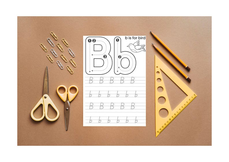 Alphabet Tracing Page Worksheet With Cute Animals Montessori