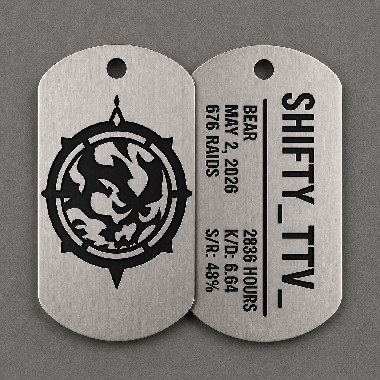 Custom Stainless Steel Dogtag Inspired Escape From Tarkov - Etsy