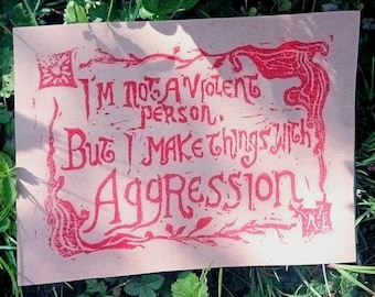 Grabado en linóleo inspirado en Paloma de París / Arte lírico de Miyazaki