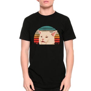 Woman Yelling at a Cat Art T-Shirt, Men&#39;s and Women&#39;s Sizes