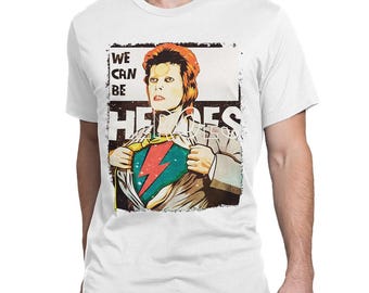 David Bowie We Can Be Heroes T-Shirt, Men's and Women's Sizes
