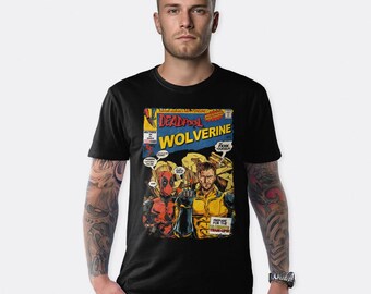 Camiseta con ilustraciones de cómics de Deadpool y Wolverine, tallas para hombre y mujer (DEA-08778)