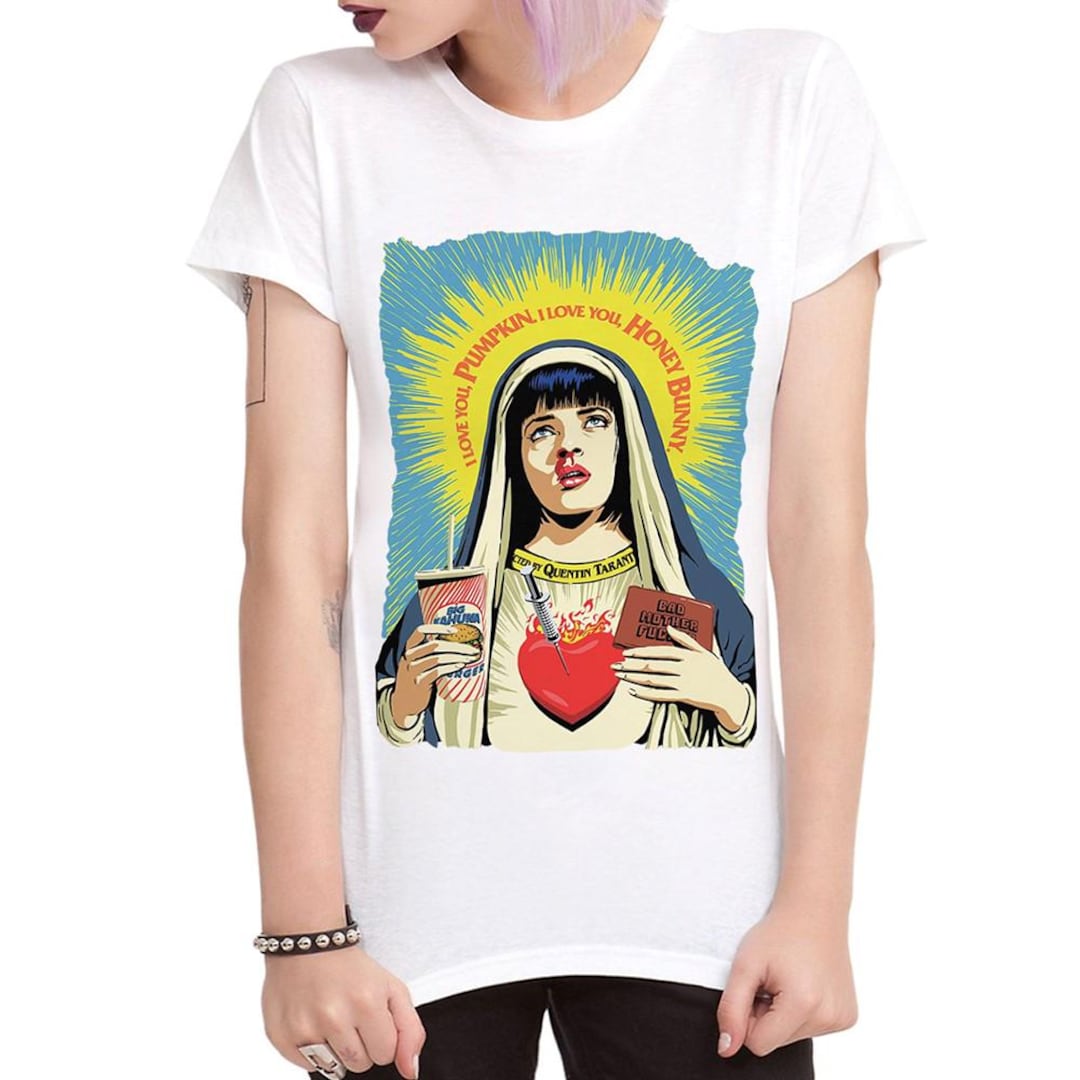 Pulp Fiction Mia Wallace Art T-shirt, Men's and Women's Sizes (QUE