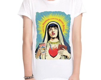 Pulp Fiction Mia Wallace Art T-Shirt, Men's and Women's Sizes (QUE-264896)