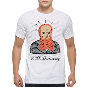 Fyodor Mikhailovich Dostoevsky T-Shirt, Men&#39;s and Women&#39;s Sizes (BOK-300221)