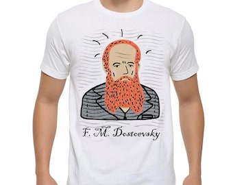 Fyodor Mikhailovich Dostoevsky T-Shirt, Herren- und Damengrößen (BOK-300221)