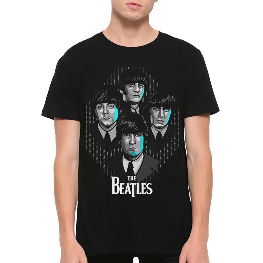 ビートルズ グラフィック T シャツ、メンズとレディースのサイズ