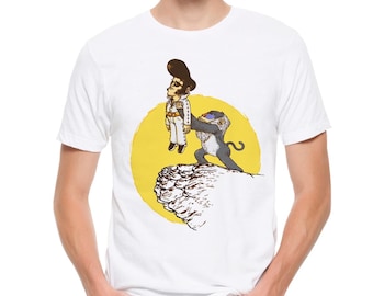 Elvis Presley The King Funny T-Shirt, The Lion King Shirt, Men&#39;s and Women&#39;s Sizes (MUS-111021)
