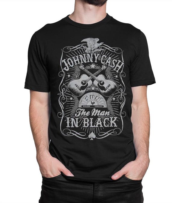 ジョニー・キャッシュ Tシャツ 黒 Johnny Cash MAN IN BLACK アーティスト バンドTシャツ バンT