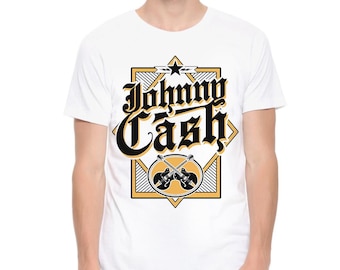 Camiseta de Johnny Cash, tallas para hombre y mujer