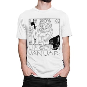 Januar by Gustav Klimt T-Shirt, Men&#39;s and Women&#39;s Sizes (ISK-846128)