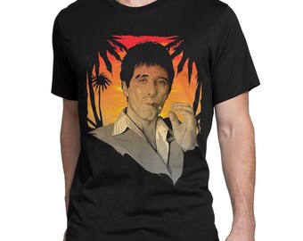 Scarface Tony Montana-T-shirt, Al Pacino-shirt, heren- en damesmaten
