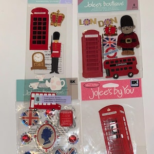 Assortiment de collages d'autocollants dimensionnels Jolee's Boutique au choix - Collection Londres