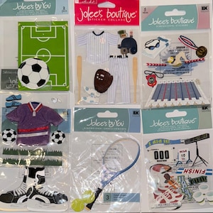 Verschiedene Jolee's Boutique Dimensional Sticker Collage und Verzierungen (4 x 4 Zoll) Ihrer Wahl - Sport und Sportinstrumente