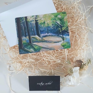 Kunstpostkarten-Set – Zauberhafter Waldweg, Reproduktion des Original-Ölgemäldes von Cristina Archer