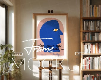 Artwork Frame Mockup, Photoshop Poster Mockup, Photo Frame Mockup, Wooden Frame Mockup, Large Poster Mockup, Picture Frame Mockup, ISO DIN