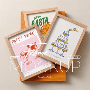 Three Poster Mockup, Artwork Frame Mockup, Picture Frame Mockup, Photo Frame Mockup, Gallery Wall Art Template, PSD Poster Mockup Display